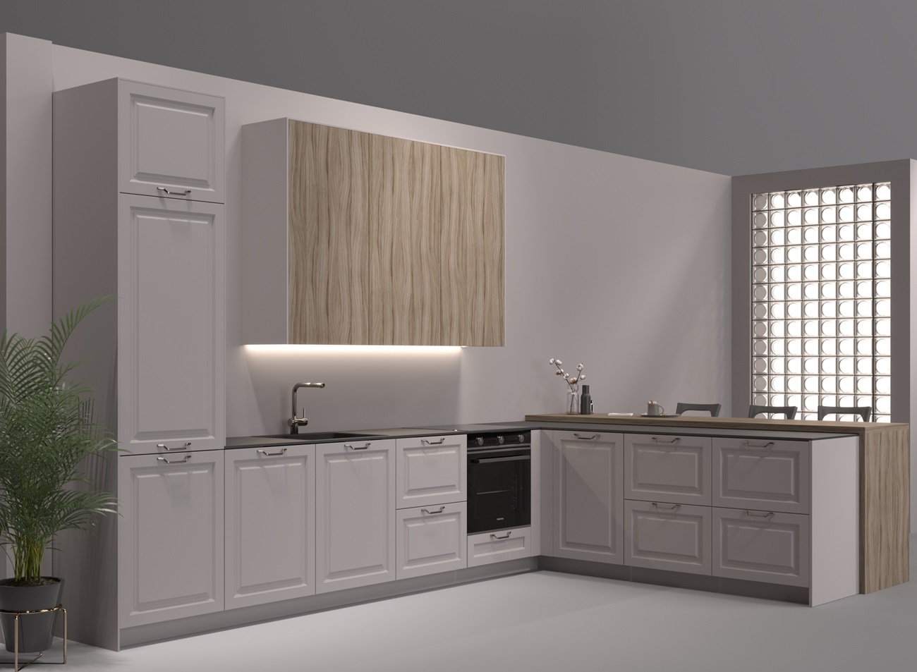 Елегантна кухня з плівковими фасадами