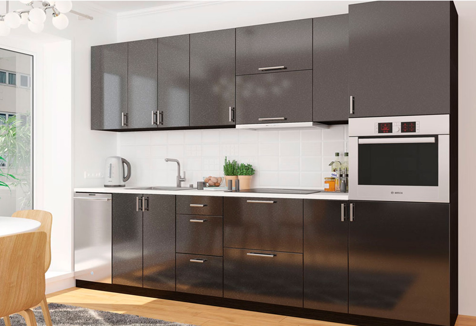 Кухня, ширина 3100 мм